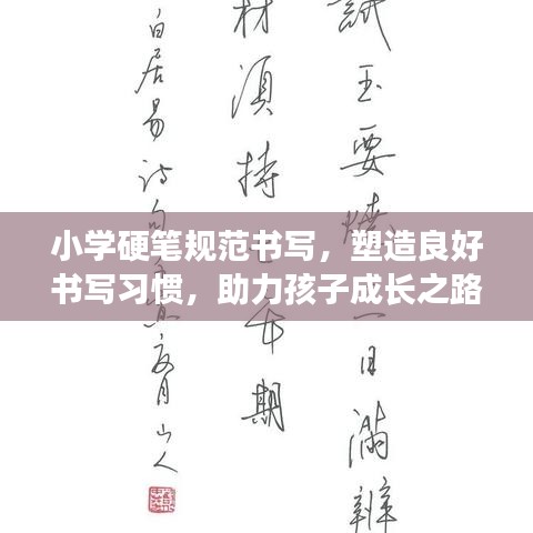 小学硬笔规范书写，塑造良好书写习惯，助力孩子成长之路