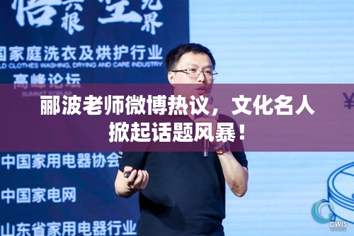 郦波老师微博热议，文化名人掀起话题风暴！