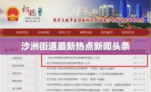 沙洲街道最新热点新闻头条
