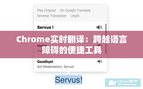 Chrome实时翻译：跨越语言障碍的便捷工具