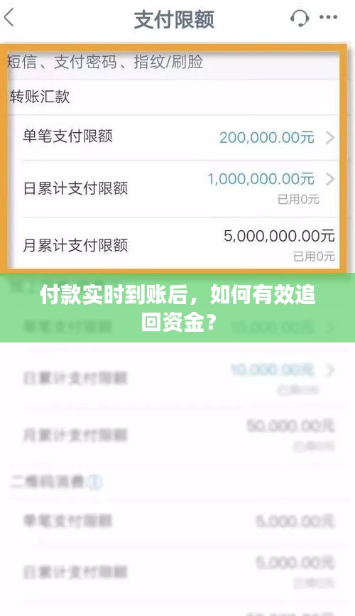 付款实时到账后，如何有效追回资金？