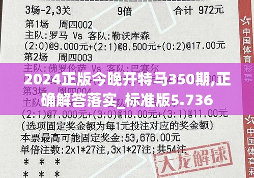 2024正版今晚开特马350期,正确解答落实_标准版5.736