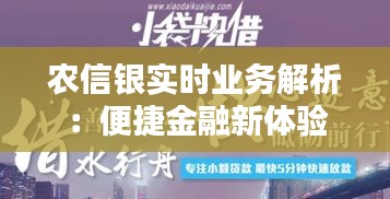 农信银实时业务解析：便捷金融新体验