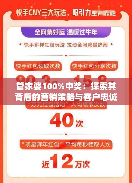 管家婆100%中奖：探索其背后的营销策略与客户忠诚度提升