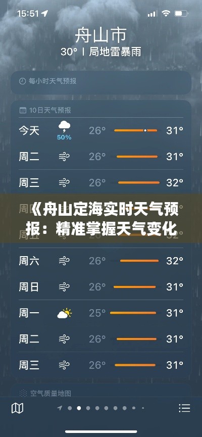 《舟山定海实时天气预报：精准掌握天气变化，出行无忧》
