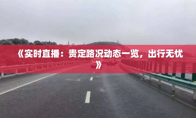 《实时直播：贵定路况动态一览，出行无忧》