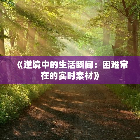 《逆境中的生活瞬间：困难常在的实时素材》