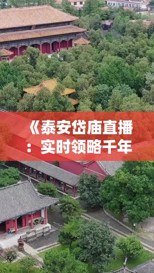 《泰安岱庙直播：实时领略千年古庙风采》