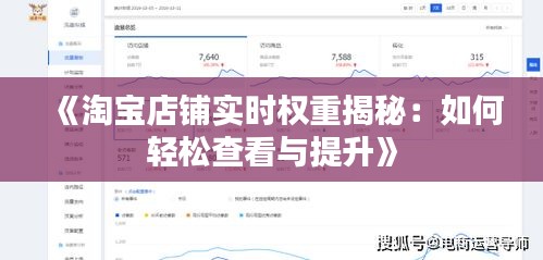 《淘宝店铺实时权重揭秘：如何轻松查看与提升》
