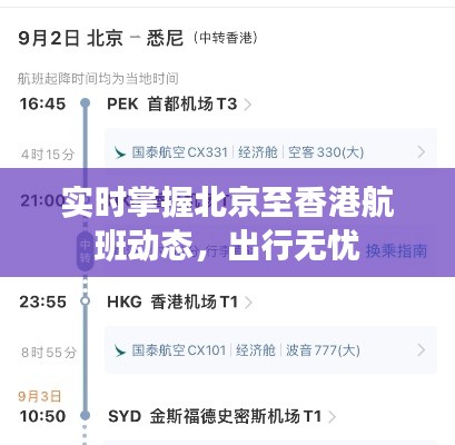 实时掌握北京至香港航班动态，出行无忧