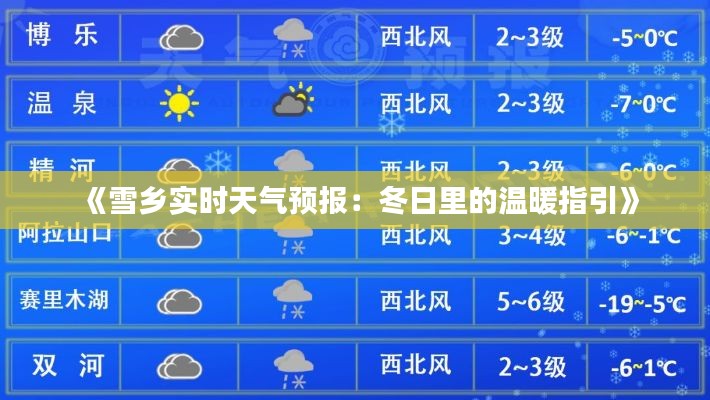 《雪乡实时天气预报：冬日里的温暖指引》