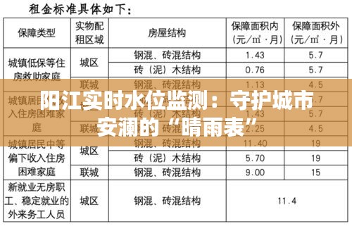 阳江实时水位监测：守护城市安澜的“晴雨表”