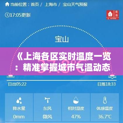 《上海各区实时温度一览：精准掌握城市气温动态》