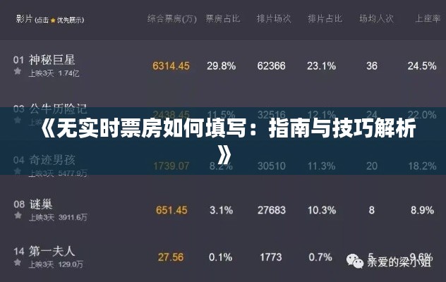 《无实时票房如何填写：指南与技巧解析》