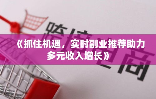 《抓住机遇，实时副业推荐助力多元收入增长》