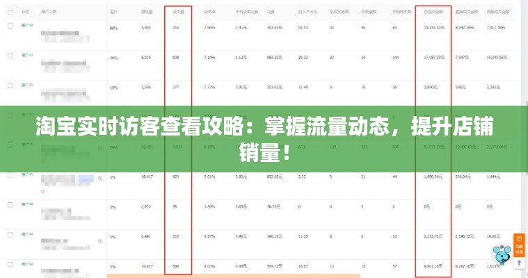 淘宝实时访客查看攻略：掌握流量动态，提升店铺销量！