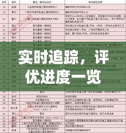 实时追踪，评优进度一览无遗——评优进度实时公告解读