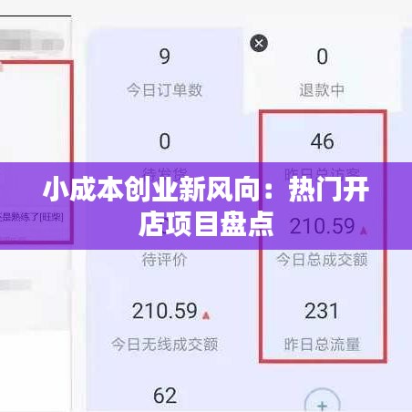 小成本创业新风向：热门开店项目盘点