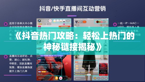 《抖音热门攻略：轻松上热门的神秘链接揭秘》