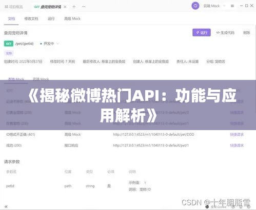 《揭秘微博热门API：功能与应用解析》