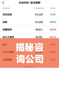 揭秘咨询公司待遇排名，洞悉行业薪酬内幕！