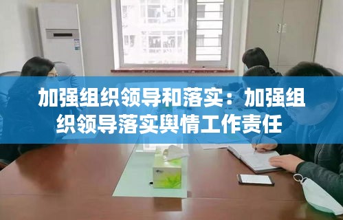 加强组织领导和落实：加强组织领导落实舆情工作责任 