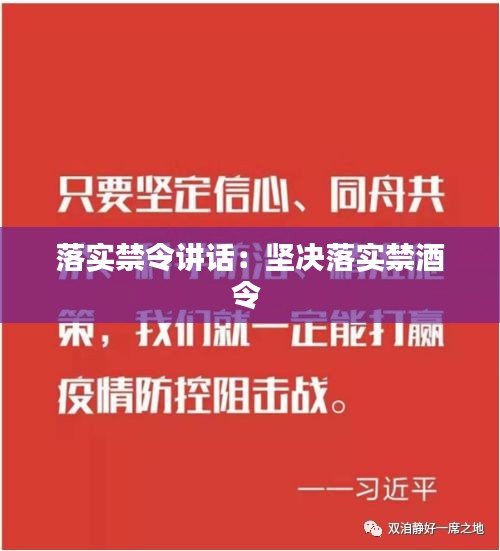 落实禁令讲话：坚决落实禁酒令 