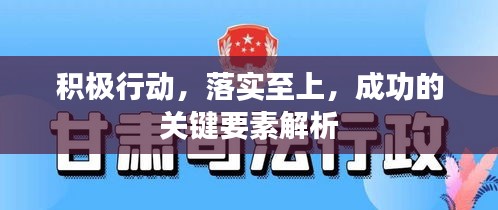 积极行动，落实至上，成功的关键要素解析