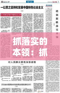 抓落实的本领：抓落实的本领的成语 