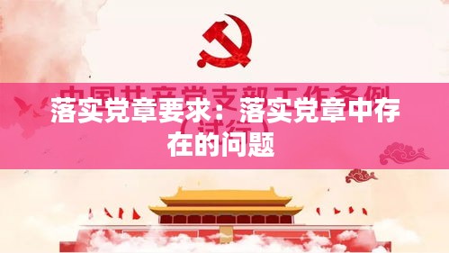 落实党章要求：落实党章中存在的问题 