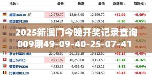 2025新澳门今晚开奖记录查询009期49-09-40-25-07-41 T：39