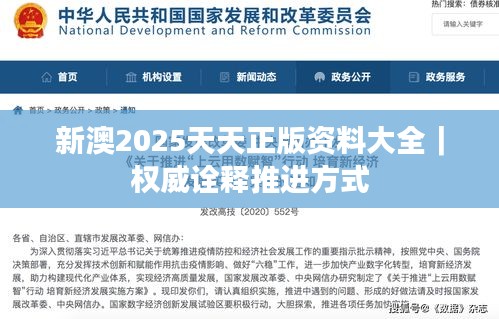 新澳2025天天正版资料大全｜权威诠释推进方式