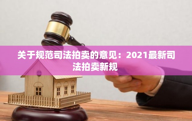 关于规范司法拍卖的意见：2021最新司法拍卖新规 