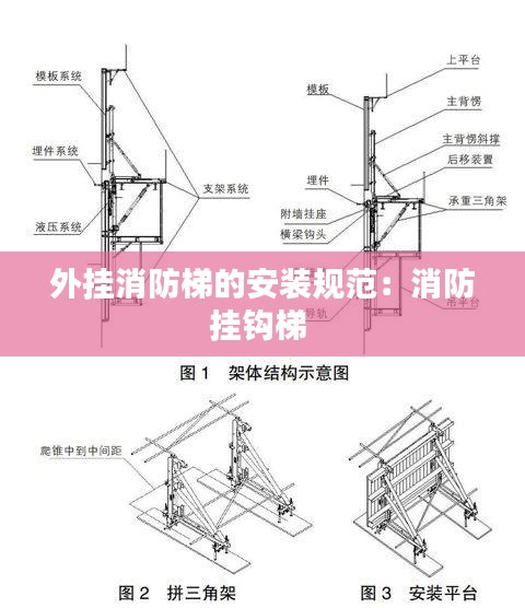 外挂消防梯的安装规范：消防挂钩梯 