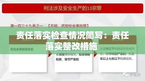 责任落实检查情况简写：责任落实整改措施 