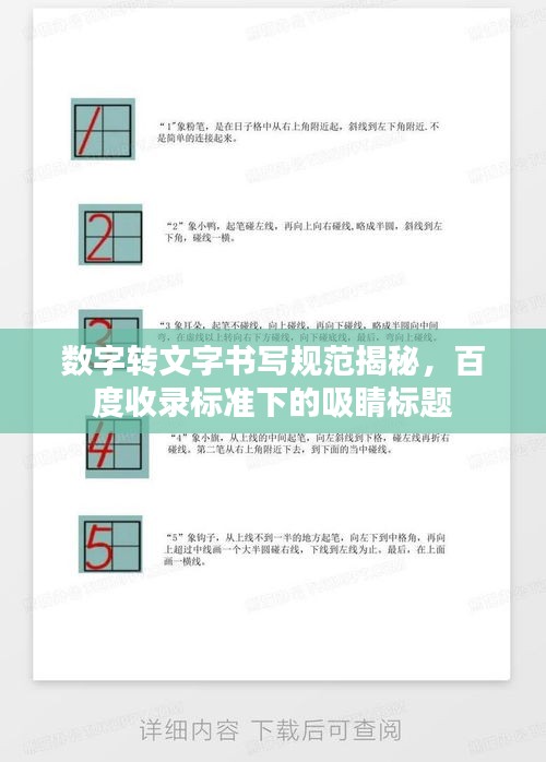 数字转文字书写规范揭秘，百度收录标准下的吸睛标题