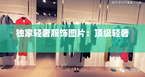 独家轻奢服饰图片：顶级轻奢 