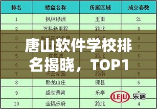 唐山软件学校排名揭晓，TOP10榜单，不容错过！