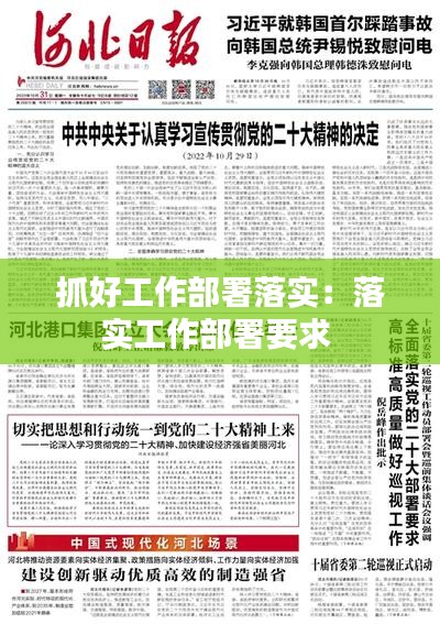 抓好工作部署落实：落实工作部署要求 