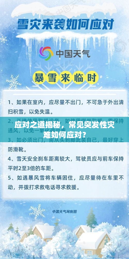 应对之道揭秘，常见突发性灾难如何应对？