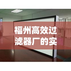 福州高效过滤器厂的实践创新之路，卓越成果揭秘