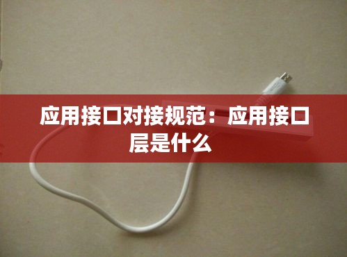 应用接口对接规范：应用接口层是什么 