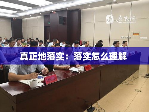 真正地落实：落实怎么理解 