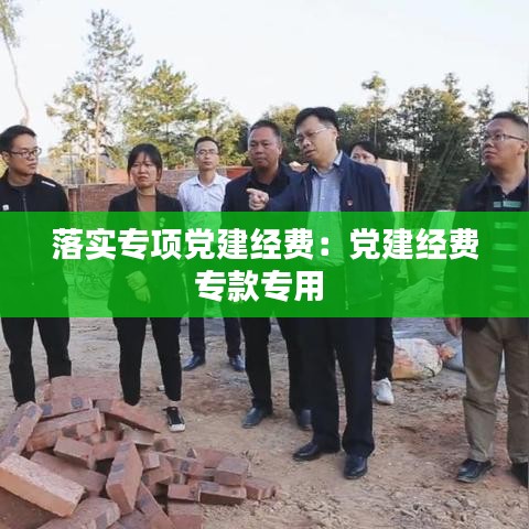 落实专项党建经费：党建经费专款专用 