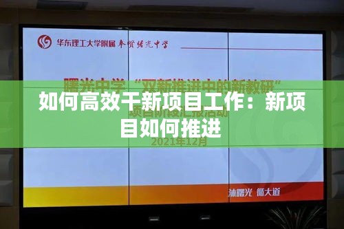 如何高效干新项目工作：新项目如何推进 