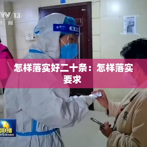 怎样落实好二十条：怎样落实要求 