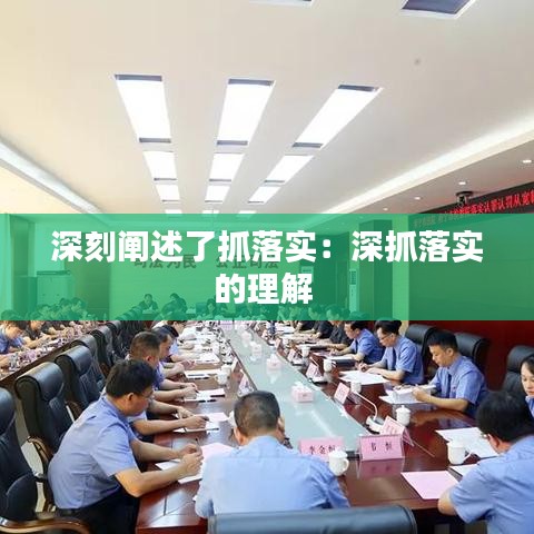 深刻阐述了抓落实：深抓落实的理解 