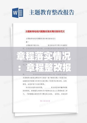 章程落实情况：章程整改报告 