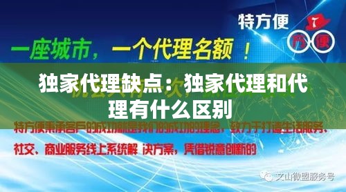 独家代理缺点：独家代理和代理有什么区别 