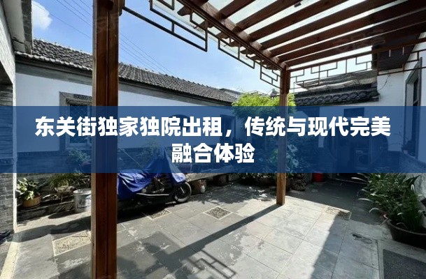 东关街独家独院出租，传统与现代完美融合体验